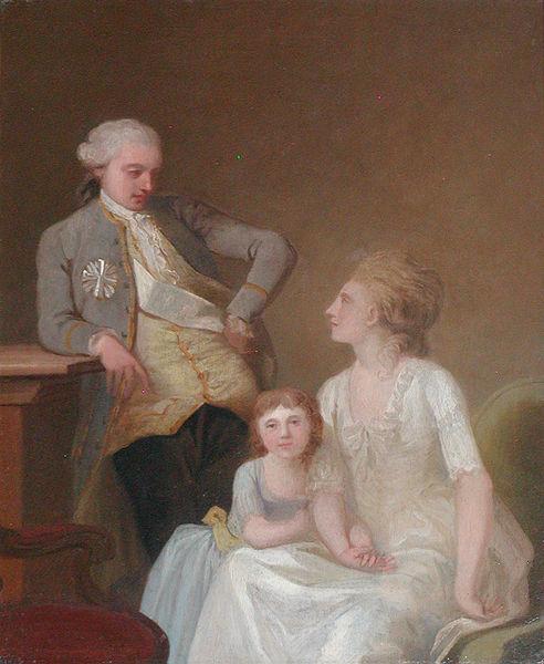 Jens Juel Johan Theodor Holmskjold and family oil painting picture